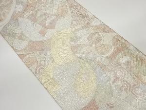 佐賀錦束ね熨斗に松竹梅・蝶・古典柄模様織出し袋帯